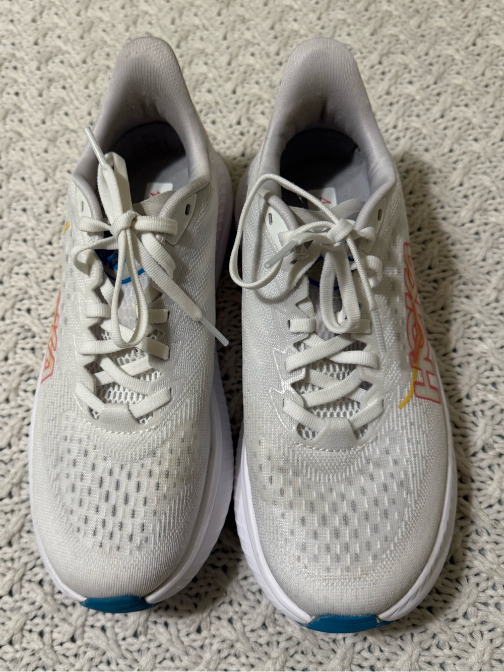 HOKA MACH 6 Women's 7.5B Running Sneaker White Multiple